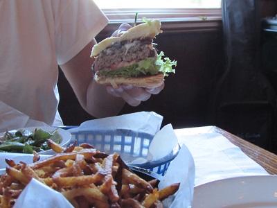 burger and fries