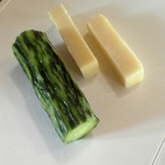 Prepare cucumber and cheese