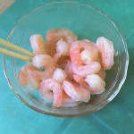 Sprinkle Salt and Sake on Thawed Shrimp