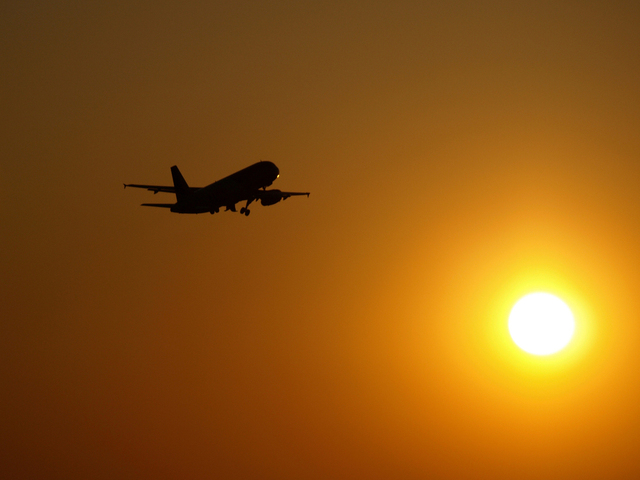 Plane at Sunset